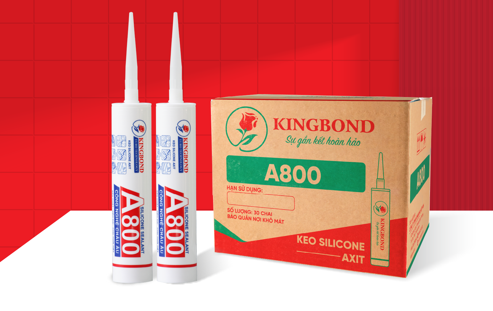 Keo silicone axit A800 - Công Ty TNHH Kingbond Việt Nam